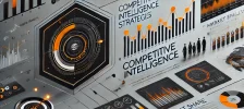Business charts and graphs for competitive intelligence analysis.
