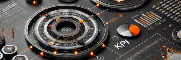 Futuristic risk and KPI dashboard analysis.