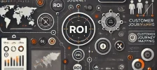 Infographic on customer journey mapping and ROI analysis.