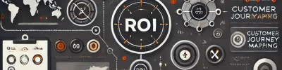 Infographic on customer journey mapping and ROI analysis.